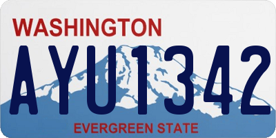 WA license plate AYU1342