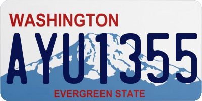 WA license plate AYU1355