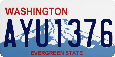 WA license plate AYU1376