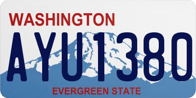 WA license plate AYU1380