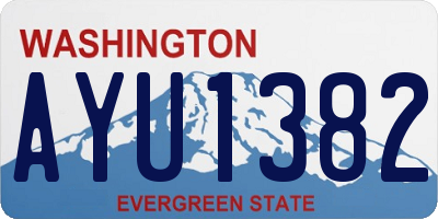 WA license plate AYU1382