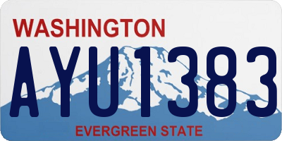 WA license plate AYU1383