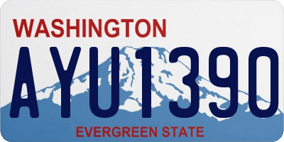 WA license plate AYU1390