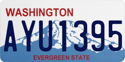 WA license plate AYU1395