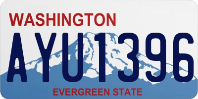 WA license plate AYU1396