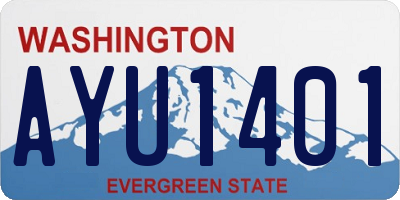 WA license plate AYU1401