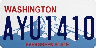 WA license plate AYU1410