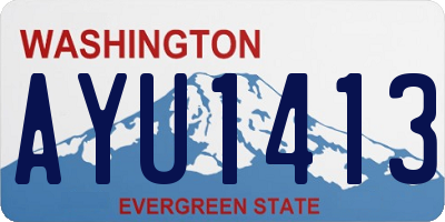 WA license plate AYU1413