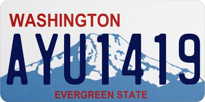 WA license plate AYU1419