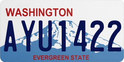 WA license plate AYU1422