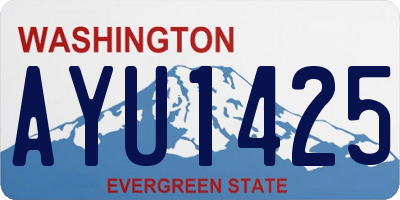 WA license plate AYU1425