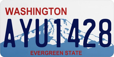 WA license plate AYU1428