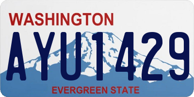 WA license plate AYU1429
