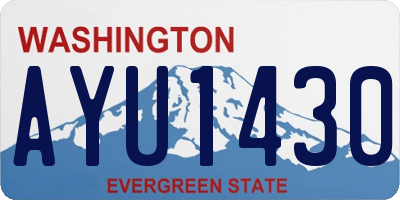 WA license plate AYU1430