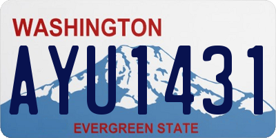WA license plate AYU1431