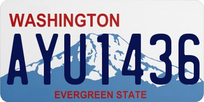 WA license plate AYU1436