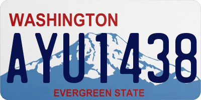 WA license plate AYU1438