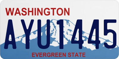 WA license plate AYU1445