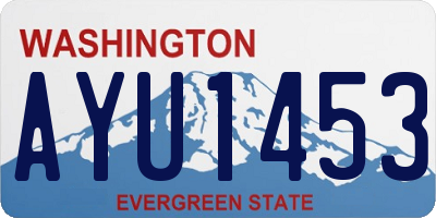 WA license plate AYU1453