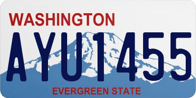 WA license plate AYU1455