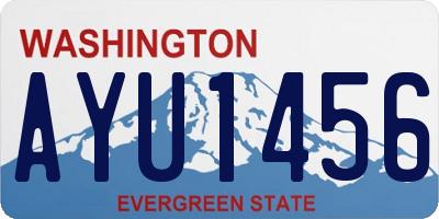 WA license plate AYU1456