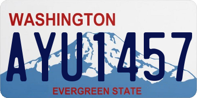WA license plate AYU1457