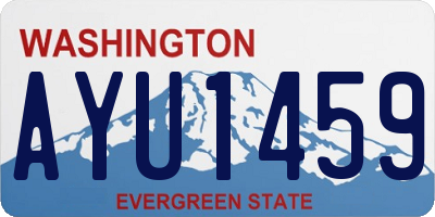 WA license plate AYU1459