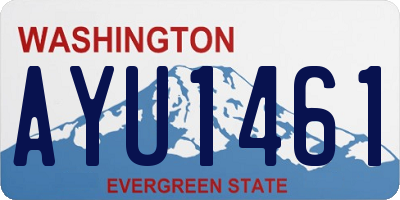 WA license plate AYU1461