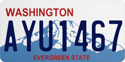 WA license plate AYU1467