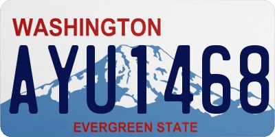 WA license plate AYU1468
