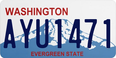WA license plate AYU1471