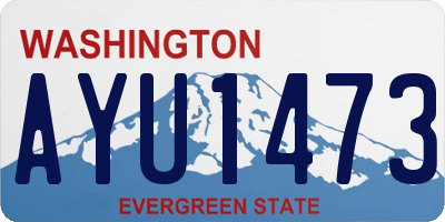 WA license plate AYU1473