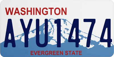 WA license plate AYU1474