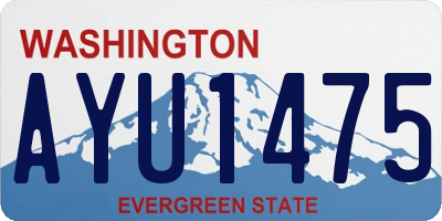 WA license plate AYU1475