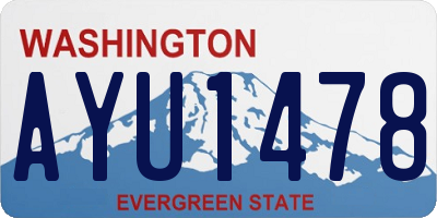WA license plate AYU1478