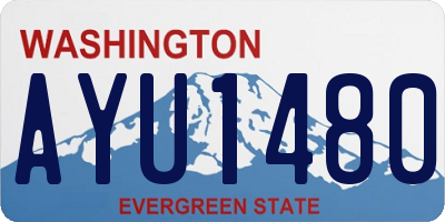 WA license plate AYU1480