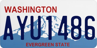 WA license plate AYU1486