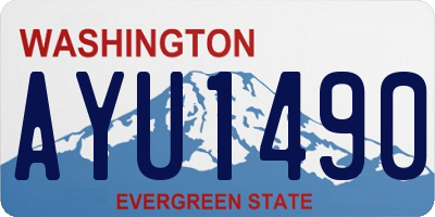 WA license plate AYU1490