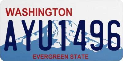 WA license plate AYU1496