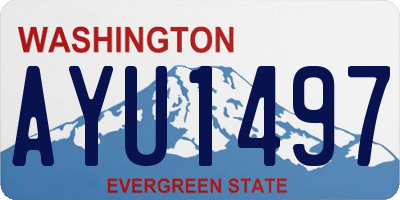 WA license plate AYU1497