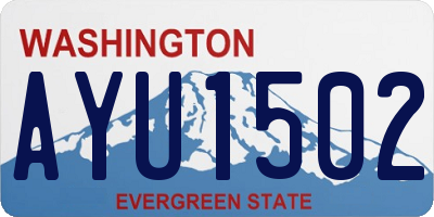 WA license plate AYU1502