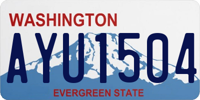 WA license plate AYU1504