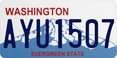WA license plate AYU1507