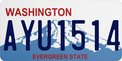 WA license plate AYU1514
