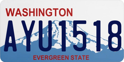 WA license plate AYU1518