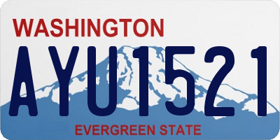 WA license plate AYU1521