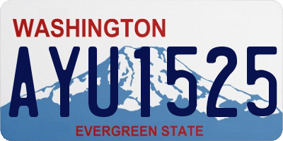 WA license plate AYU1525
