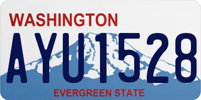 WA license plate AYU1528