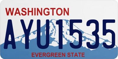 WA license plate AYU1535