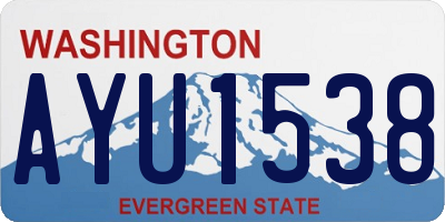 WA license plate AYU1538